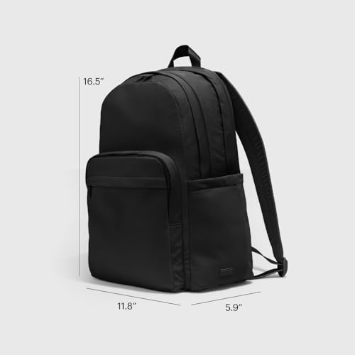 Away Featherlight Large Backpack for Travel & Work - Ergonomic Lightweight Bag with 16 Inch Laptop Sleeve, Passport Pocket & Trolley Sleeve,Jet Black
