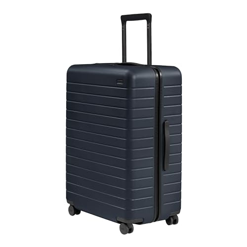 Away Large Checked Luggage - 29-Inch Lightweight Hardside Suitcase with Four WhisperGlide 360° Spinner Wheels, Interior Compression System, TSA-Accepted Lock - Navy Blue