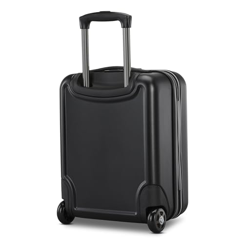 American Tourister Fathead Underseater Carry-On Luggage - Airline Approved - Customize with Favorite Sports or Character Decal - Durable ABS Hardshell - RightHeight™ Adjustable Handle - Black