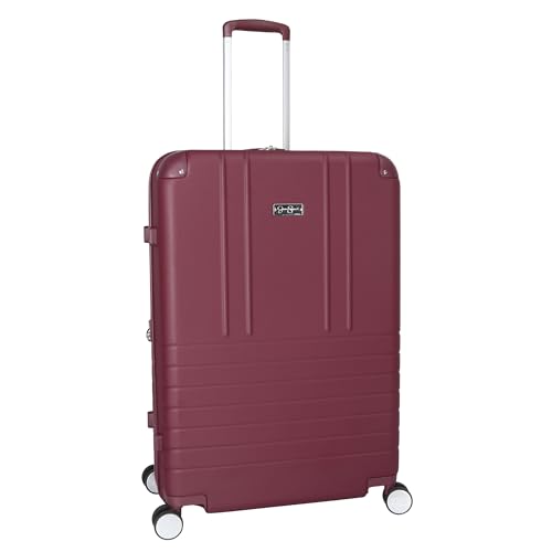 Jessica Simpson Countryside 30" Expandable 8-Wheel Spinner Large Checked Luggage Suitcase, Burnt Russet