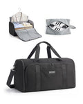 BAGSMART Garment Bag Duffle Bag for Travel Convertible 2 in 1 Suit Bag for Hanging Clothes Carry on Travel Bag with Shoes Bag,Shoulder Strap Weekender for Dresses, Coats, Shirts (Black)