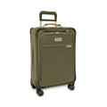 Briggs & Riley Essential 22" Carry On Expandable Spinner - Luggage for Travel, Suitcases with Wheels, Softside Rolling Bag for Men & Women, Self-Repairing Zipper - Baseline Collection, Olive