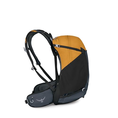 Osprey Hikelite 28L Durable Hiking Backpack - Travel Daypack with Rain Cover for Men and Women, Tungsten Yellow