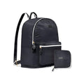 Paravel Fold Up Travel Backpack | Packable Foldable Travel Bag | Carry On Nylon Backpack with Trolley Sleeve | Derby Black