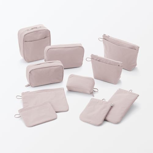 Wrinkled Nylon Pouch - Wide Opening, Medium by MUJI