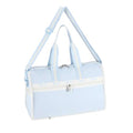 LeSportsac Spectator Ice Water Deluxe Medium Weekender Crossbody Bag, Style 4318/Color R181, Mesmerizing Coastal Powder Blue & Crisp White Unite Evoking Tranquility & Serenity, 2 Tone Spectator Design