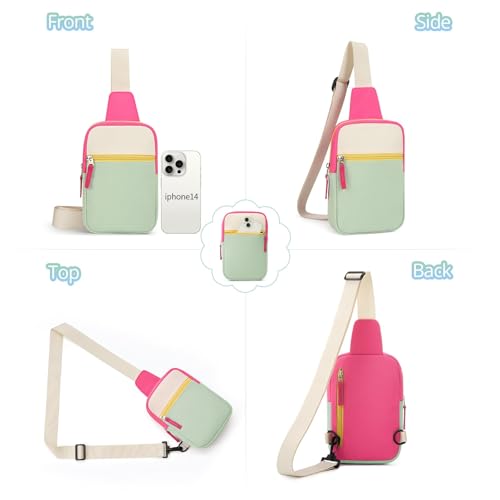 Birthday Gifts for 8 9 10 11 12 Year Old Teens Girls Kids, Fanny Pack Crossbody Bag Sling Belt Bags Purse, Dorm Travel Essentials for Girls Fashion, Preppy Tween Teen Girl Gift Trendy Stuff