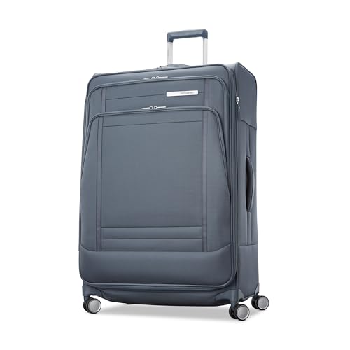 Samsonite UpLIFT Lightweight Large Checked Softside Luggage with Spinner Wheels - Expandable - Airline-Approved, Polyester Soft Suitcase for Ultra Light Travel - Elemental Blue