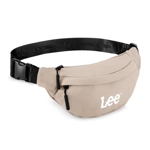 Lee Fanny Packs for Women Water-Resistant Crossbody Bag Lightweight Waist Pack for Travel & Everyday Use, Khaki/Black