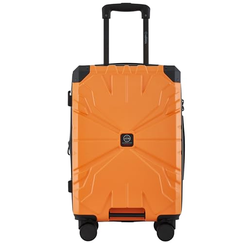 Wrangler ATG Alpine 22" Expandable Rolling Hardside Carry-On Luggage, Blazing Orange