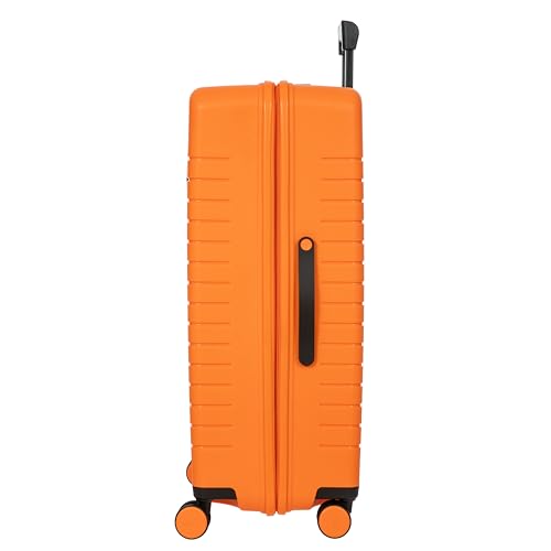 Bric's B|Y Ulisse Checked Luggage with Spinner Wheels – Expandable Lightweighted Hard Shell Suitcase, TSA Combination Lock - Removeable Wash Bag Included - 30 Inch, Orange