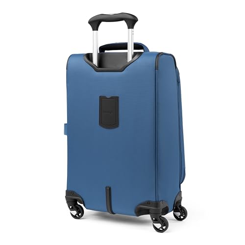 Travelpro Maxlite 5 Softside Expandable Luggage with 4 Spinner Wheels, Lightweight Suitcase, Men and Women, Ensign Blue, Carry-on 21-Inch