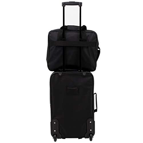 Travelers Club 3 Piece Bowman Luggage Set, Black Carry