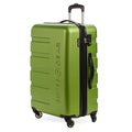 SwissGear 7366 Signature Hardside Expandable Luggage with Spinner Wheels, TSA Lock, Green, Checked-Medium 23-Inch