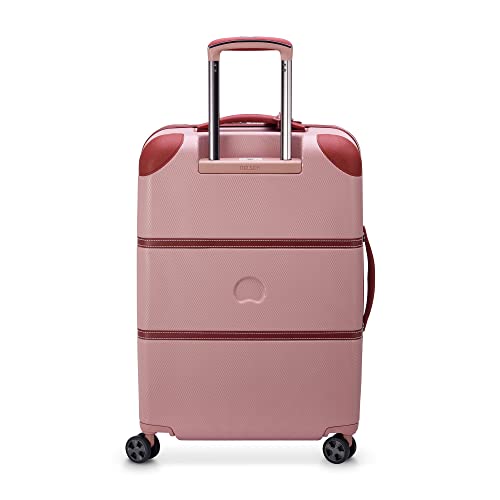 DELSEY PARIS Chatelet Air 2.0 - Hardside Luggage Checked medium 24 Inch - TSA Lock - 360° Spinner Wheels - Polycarbonate Travel Suitcase, Pink