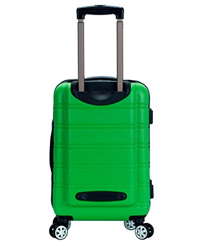 Rockland Melbourne Hardside Expandable Spinner Wheel Luggage, Carry-On 20", Green