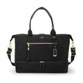 TUMI - Voyageur Contine Weekender - Travel Weekend Bag for Women - Holds Up to 14" Laptop - Multiple Compartment & Pockets - Black & Gold Hardware