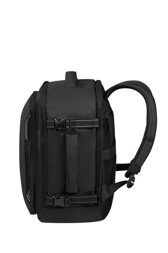 American Tourister Take2Cabin Pro Ryanair/Wizz Air/Vueling Cabin Bag (40 x 30 x 20 cm, 26.5 L, 0.60 kg) - Underseat Hand Luggage, Aeroplane Backpack S/M Underseat - Black (Flash Black)