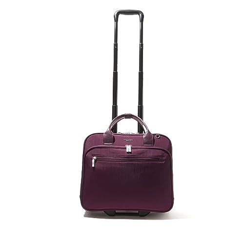 Baggallini 2 Wheel Tote Luggage - Lightweight Travel Weekender Carry-On