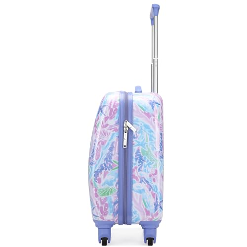 Nautica Kids 18" Hardside Carry-on Suitcase with Spinner Wheels, Pastel Shell