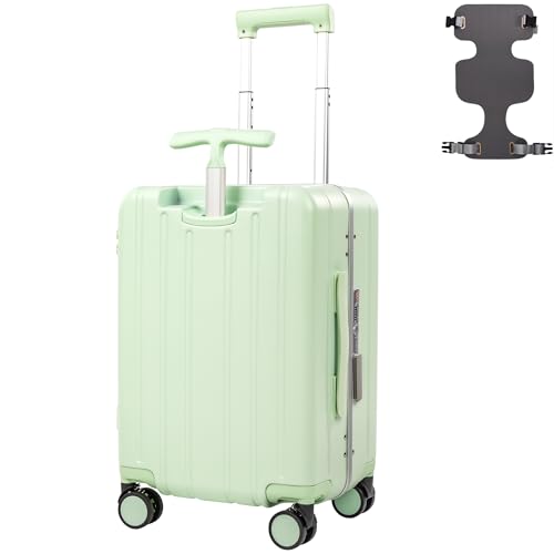 Lavoker 20" Ride-On Luggage with Child Seat, Hardside Carry-On Suitcase with 360° Silent Spinner Wheels, TSA Lock, & Dual Telescoping Handles for Kids & Adults & Busy Moms