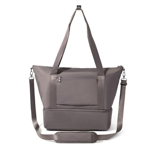 Baggallini Park Ave Overnight Tote - Lightweight 14"x20" Travel Essential Weekender Tote Bag for Women