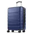 Sweetcrispy 29 Inch Carry On Luggage, ABS Hard Shell Lightweight Rolling Suitcase with Smooth Spinner Wheels and Built-in TSA Lock, Travel Suitcase for Business and Holiday Trips, Navy Blue