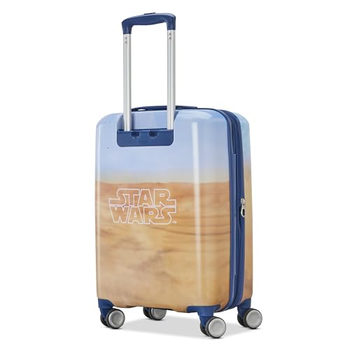 American Tourister R2D2 CARRY-ON SPINNER Luggage - Airline Approved, Durable Hardshell with RightHeight Adjustable Handle - Expands 1.5in - Roll Confidentially with Dual 360 Spinner Wheels