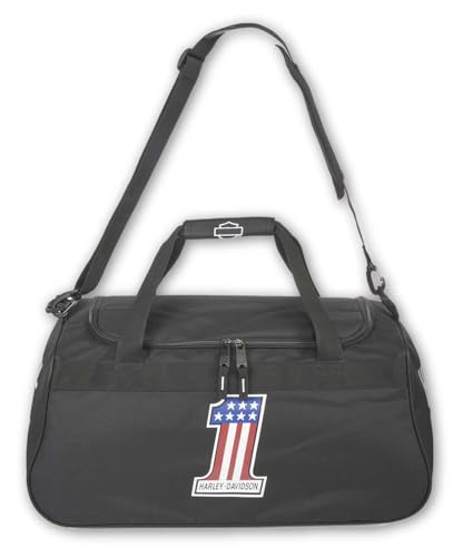Harley-Davidson #1 RWB Logo Sports Duffel Bag w/Strap - Black 99418-NUMBER1