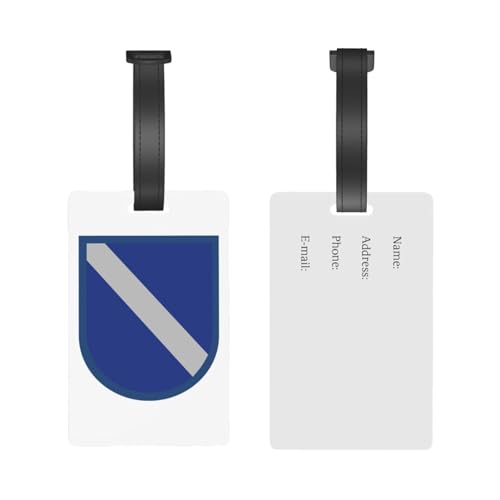 Former Us Army 17th Aviation Brigade-Pathfinder Platoon Beret Flash Luggage Tags for Suitcases Travel Tags ID Labels for Women Men Travel Bag Luggage Accessories