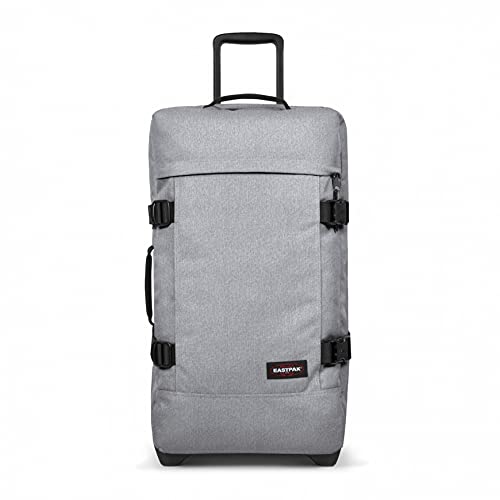 Eastpak Tranverz M – 78L Large Wheeled Luggage with Dual Compartments, TSA Lock, Compression Straps & Smooth-Wheeling System, Sunday Grey