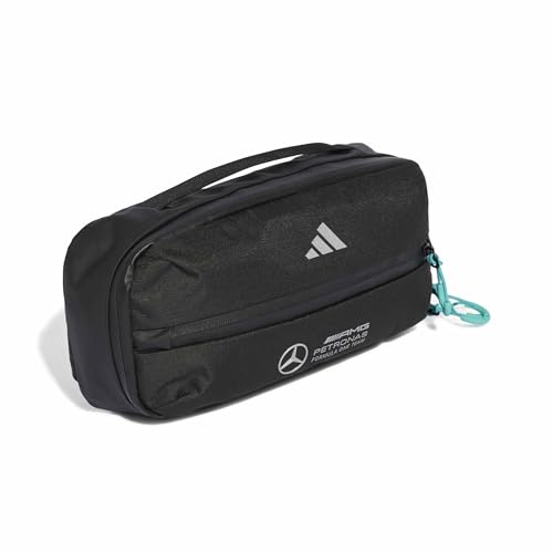 adidas Unisex Mercedes AMG Petronas Formula One Team Intelligent Packing System Slingback, Black/Reflective Silver/Semi Mint Rush, One Size