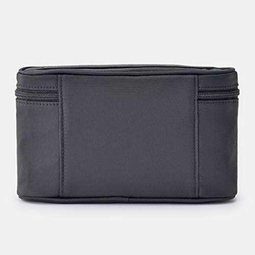 MUJI 02869076 Nylon Pouch with Handle, Thin, Black, Approx. 4.9 x 8.1 x 2.4 inches (12.5 x 20.5 x 6 cm)