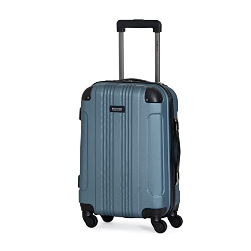 Kenneth Cole REACTION Out of Bounds Lightweight Hardshell 4-Wheel Spinner Luggage, Granite Blue, 24-Inch Checked