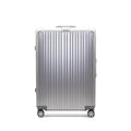 Gabbiano All-Aluminum Luggage Set, 2-Piece Zipperless Suitcase (20” Carry-On + 30” Large) – Aluminum-Magnesium Hardside Spinner with TSA Latch Locks, 22x14x9 (Silver, Large 30")