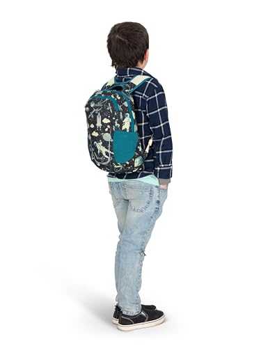 Osprey Daylite Jr. Kids' Commuter Backpack, Space Travel Print/Antique Blue