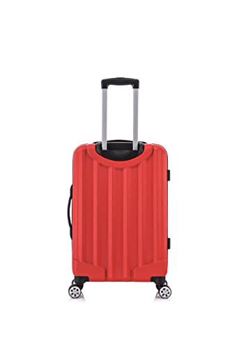 Rockland Santa Monica Hardside Spinner Wheel Luggage, RED, 19", 24", 28"