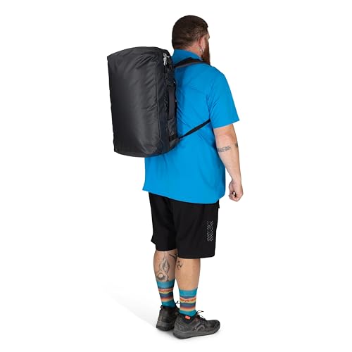 Osprey Transporter 44L Durable Squffel Bag - Water Resistant Square Split Travel Duffel Backpack, Pine Leaf Green