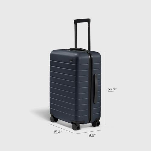 Away Bigger Carry-On Luggage - 23-Inch Lightweight Hardside Suitcase with 360° Spinner Wheels, Interior Compression System, TSA-Approved Lock - Navy Blue