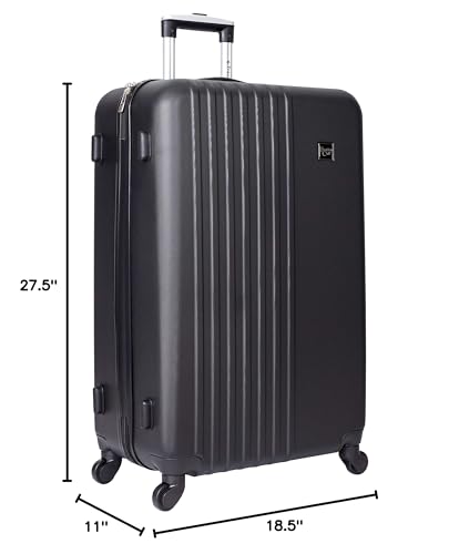 Travelers Club Cosmo Luggage, Black-2 Piece Set (28"/20")