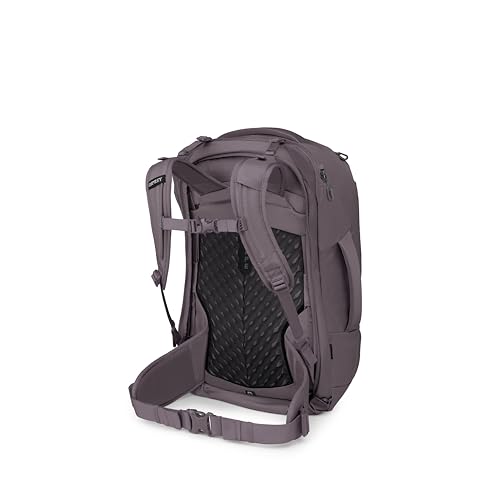 Osprey Fairview 40L Women's Travel Backpack - Carry On Bag with Laptop Sleeve and Toiletry Pocket, Graphite Purple