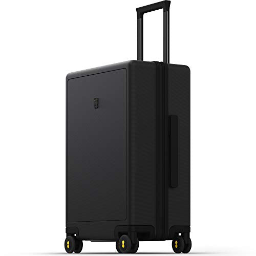 LEVEL8 Luminous 24 Inch Checked Luggage with Luggage Straps