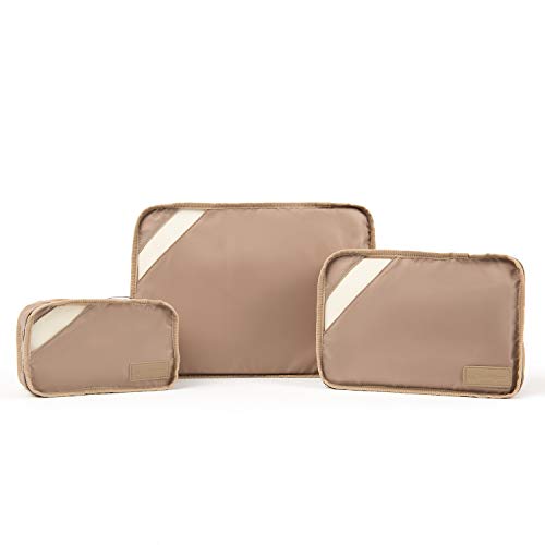 Travelpro Essentials-Packing Cubes, Khaki, 3-Pack (S/M/L)