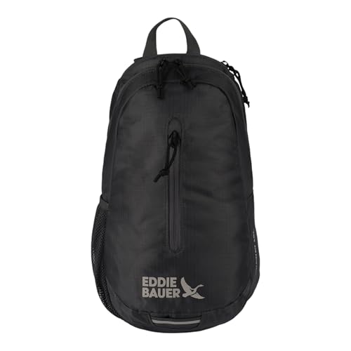 Eddie Bauer Stowaway Packable Sling Bag | Foldable | Travel | Outdoor | Lightweight | Compact | Everyday Carry | Ripstop Nylon | 10L - Dark Smoke