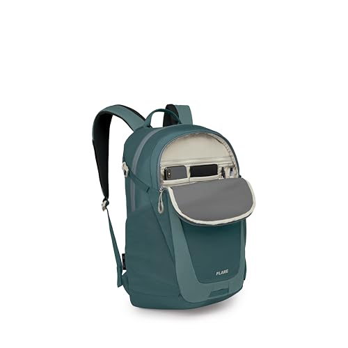 Osprey Flare Commuter Laptop Backpack - Everyday Bag for College, Work, and Travel - with Laptop Sleeve & Bottle Pockets, Cascade Blue/Torrent Blue