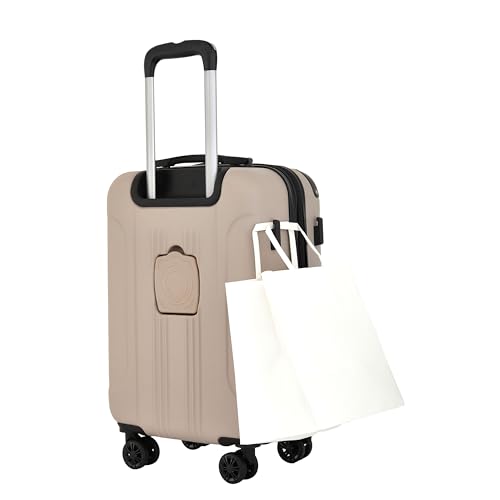 Travelers Club Chicago Plus Hardside Luggage, Mushroom, 3 Piece Set