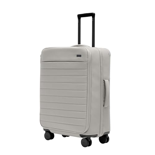 Away Softside Medium Checked Suitcase, 26 Inch Expandable Luggage For Men & Women, Durable Nylon Exterior, TSA Approved Lock, Ideal For Trips 1-2 Weeks, Cloud Gray