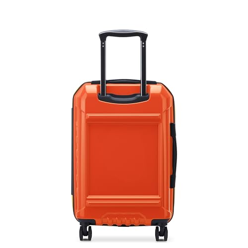 DELSEY PARIS Rempart Hardside Expandable Luggage with Spinner Wheels, Orange, Carry-On 19 Inch