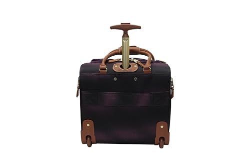 Steve Madden Designer 15 Inch Carry on Suitcase- Small Weekender Overnight Business Travel Luggage- Lightweight 2- Rolling Spinner Wheels Under Seat Bag for Women (Shadow Purple)