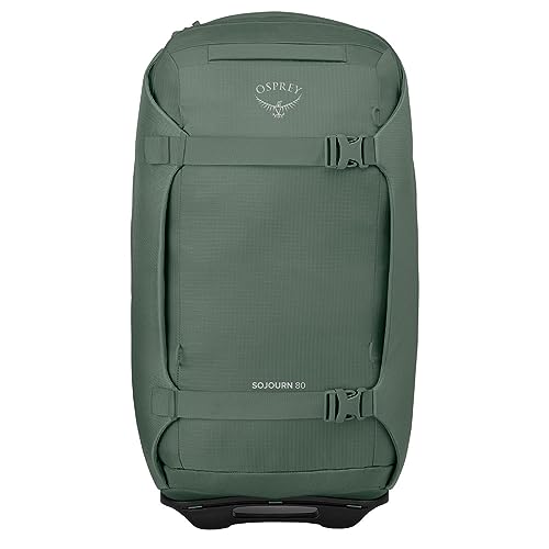 Osprey Sojourn 28"/80L Wheeled Travel Backpack with Harness, Koseret Green